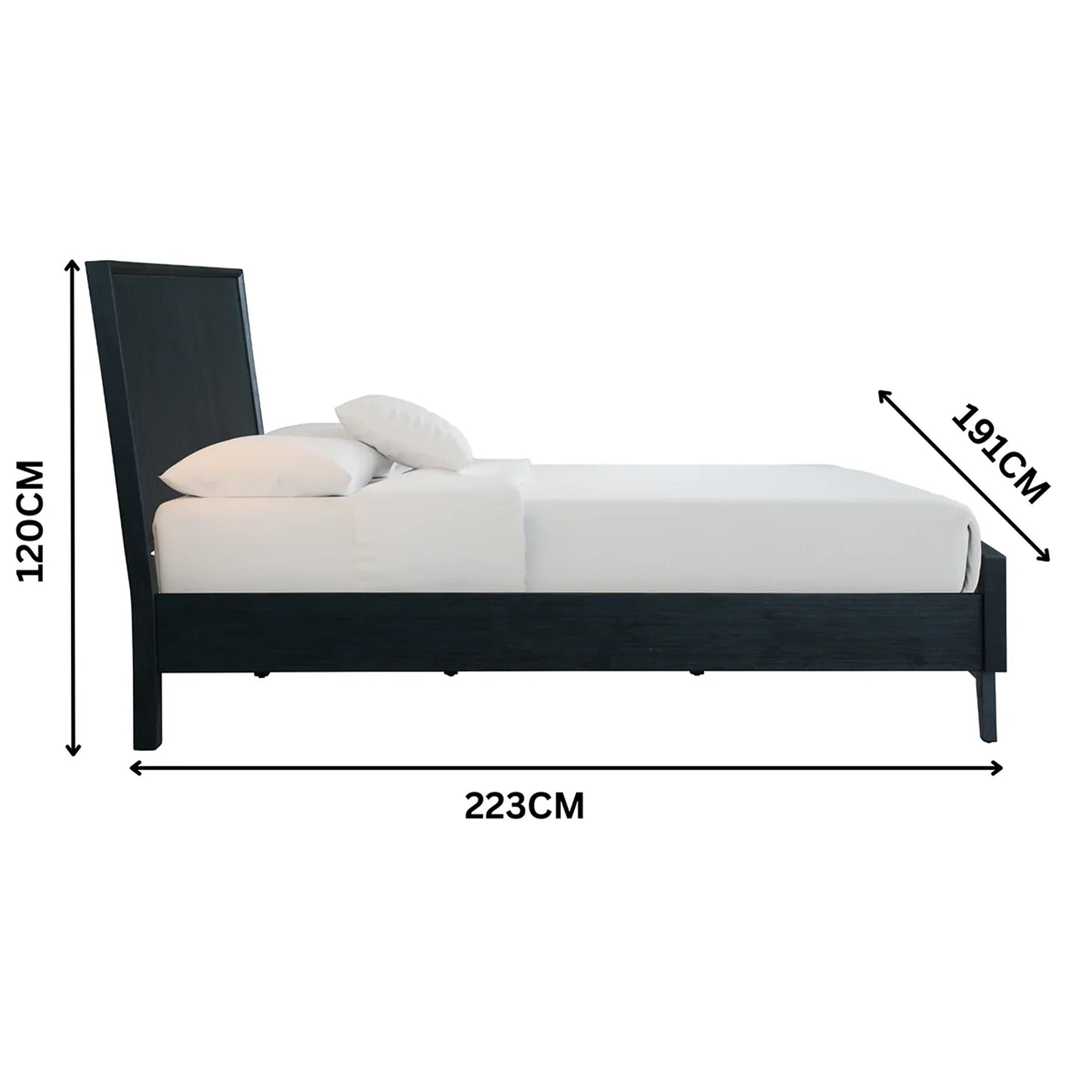 Ella Acacia Timber Bed Frame Black