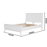 Ella Acacia Timber Bed Frame White