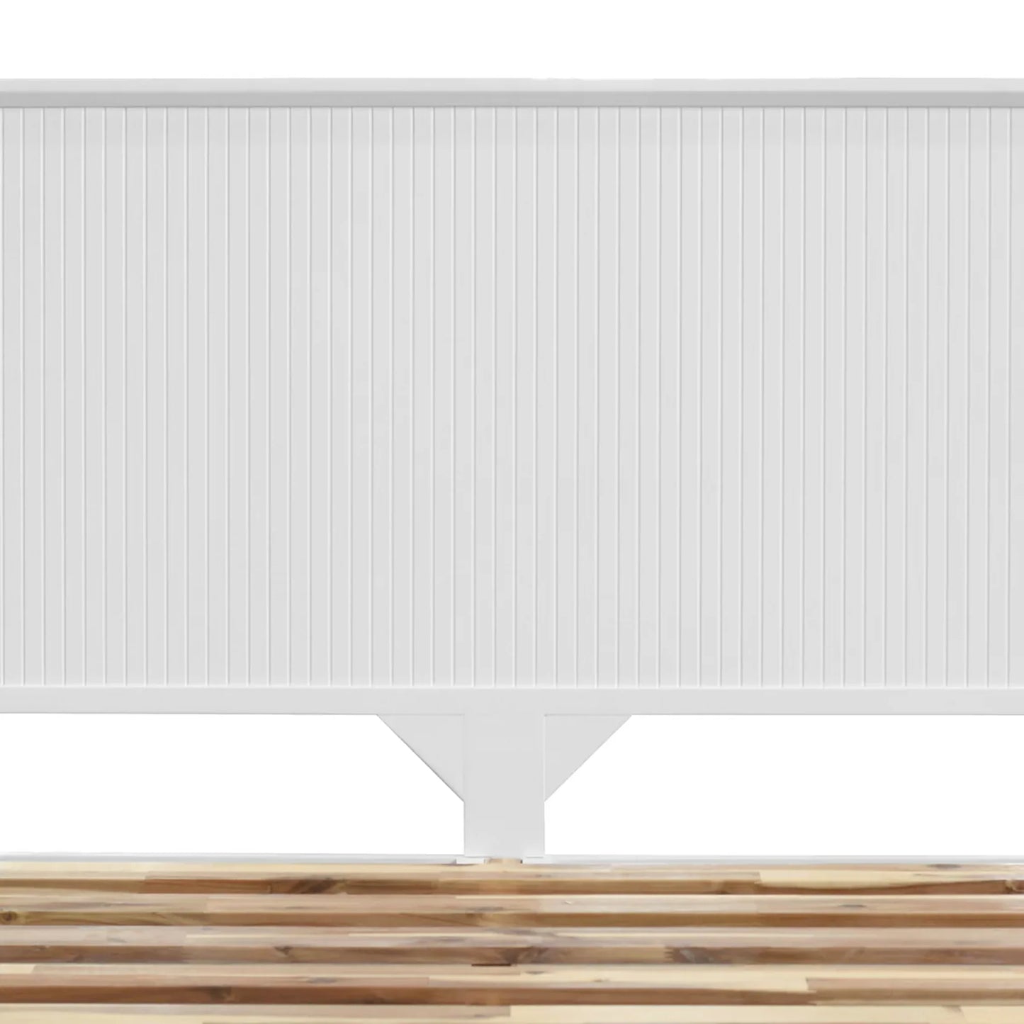 Ella Acacia Timber Bed Frame White