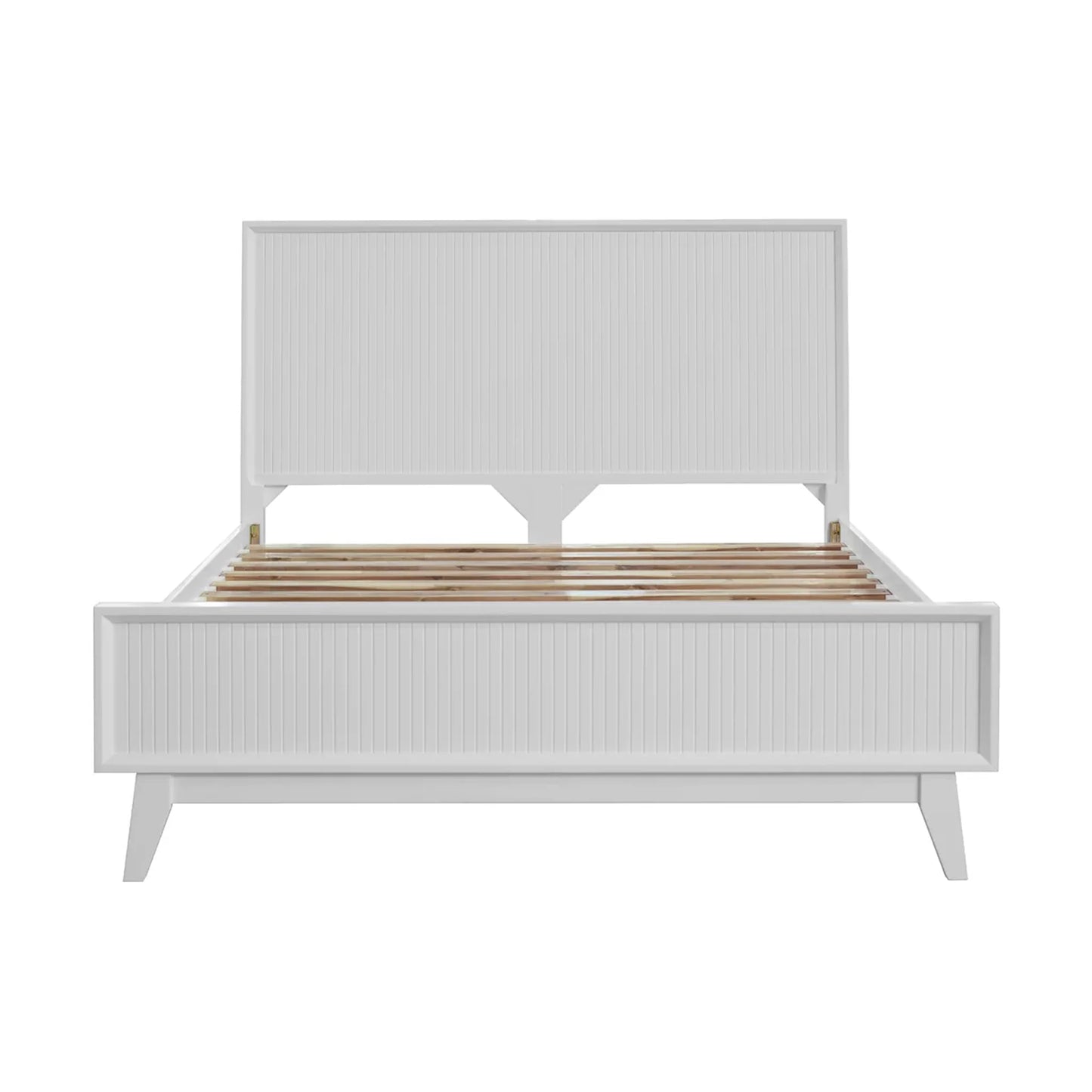Ella Acacia Timber Bed Frame White