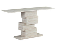 Eros 150cm Marble Console Table - White Travertine