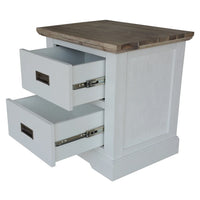 Folkestone 2 Drawer Timber Bedside Table