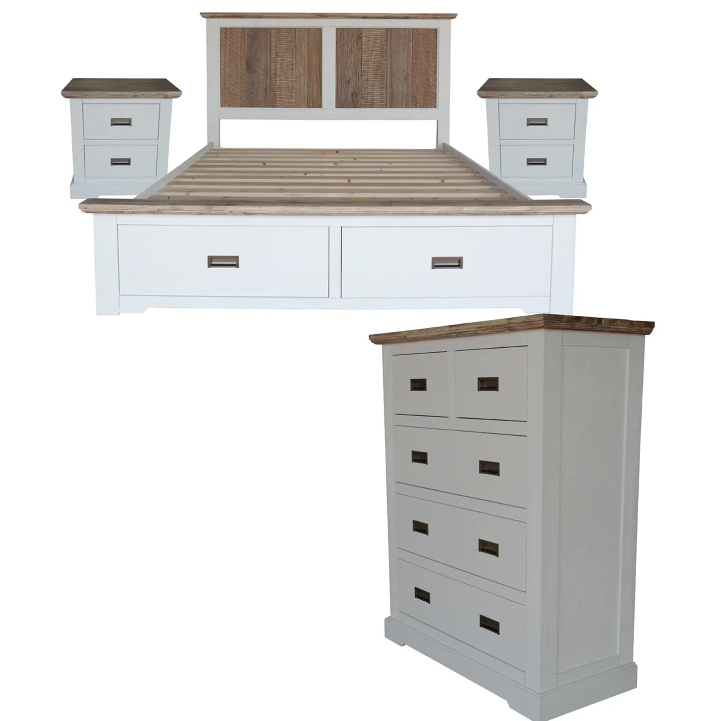 Folkestone 2 Drawer Timber Bedside Table