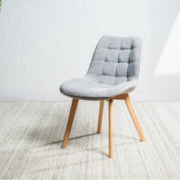 Forest Chenille Dining Chair in Light Grey
