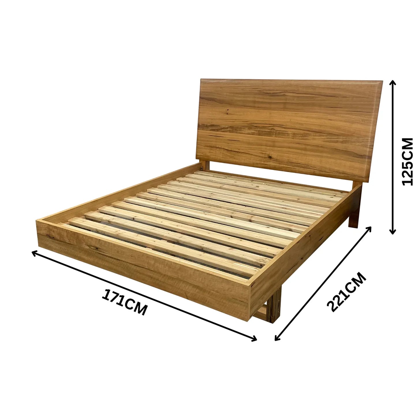 Galway Australian Marri Timber Bed Frame Natural
