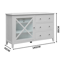 Hamton Timber Dresser with Mirror White