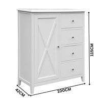 Hampton Timber Tallboy White