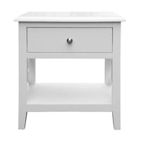 Hampton White Timber Bedside Table