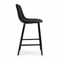 Hugo Diamond-Stitched Eco Leather Bar Stool