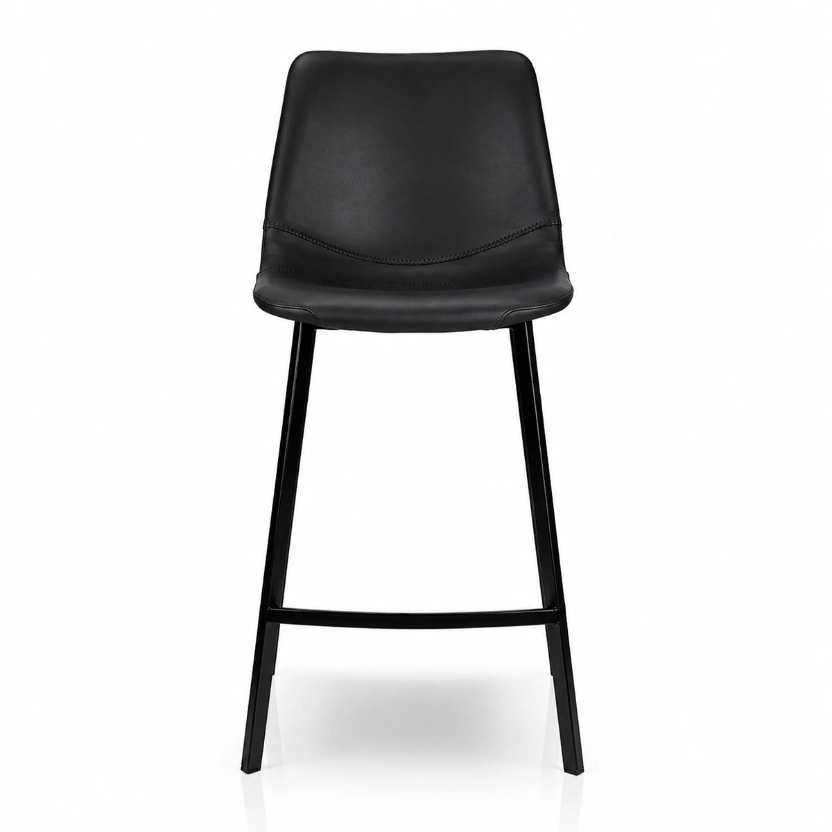Hugo Diamond-Stitched Eco Leather Bar Stool