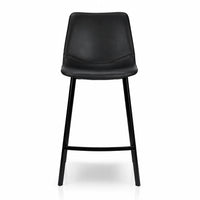 Hugo Diamond-Stitched Eco Leather Bar Stool