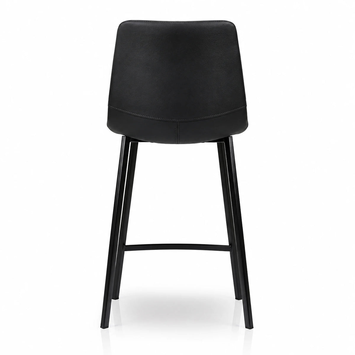 Hugo Diamond-Stitched Eco Leather Bar Stool