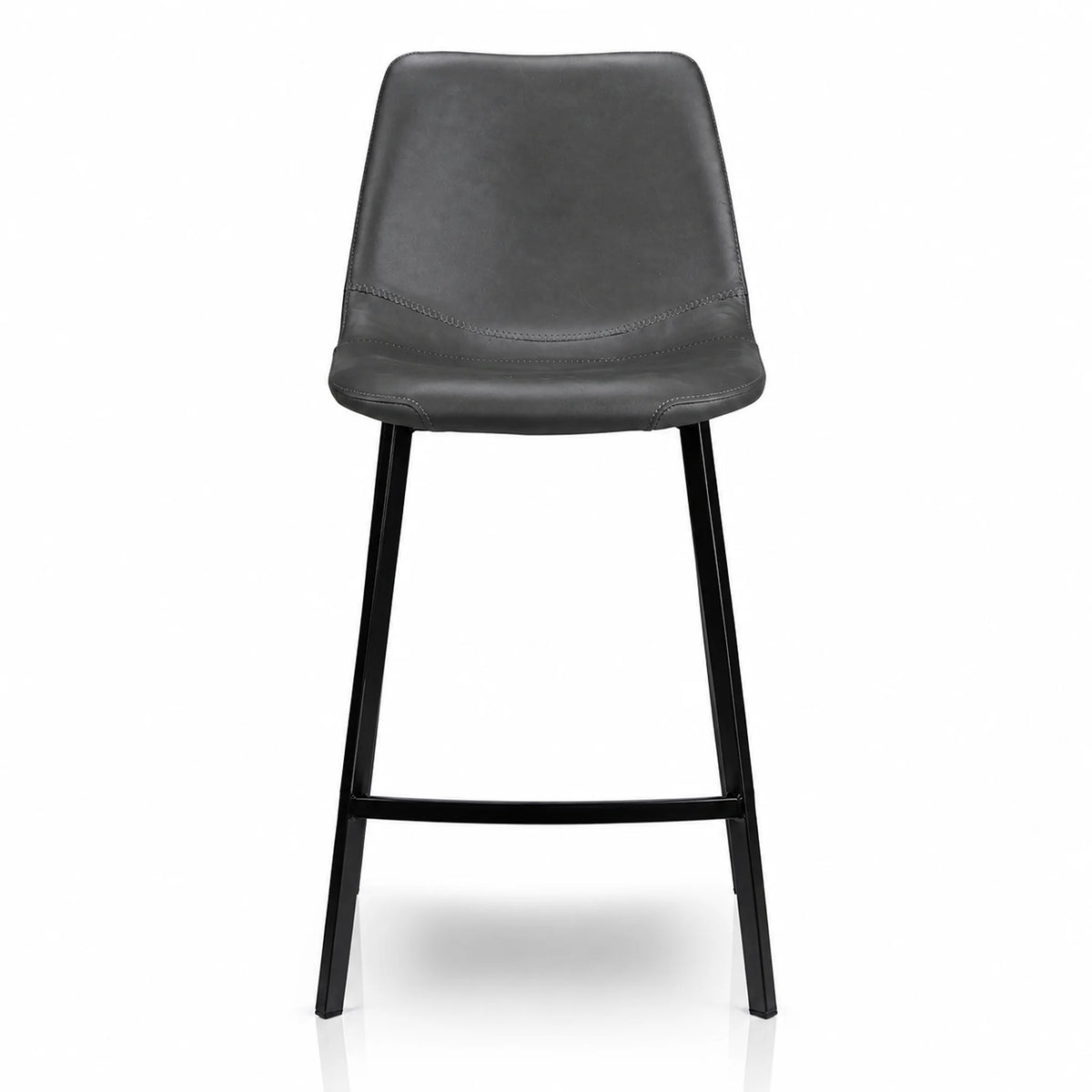 Hugo Diamond-Stitched Eco Leather Bar Stool