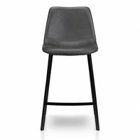 Hugo Diamond-Stitched Eco Leather Bar Stool