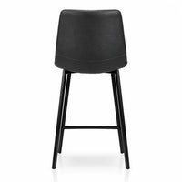 Hugo Diamond-Stitched Eco Leather Bar Stool