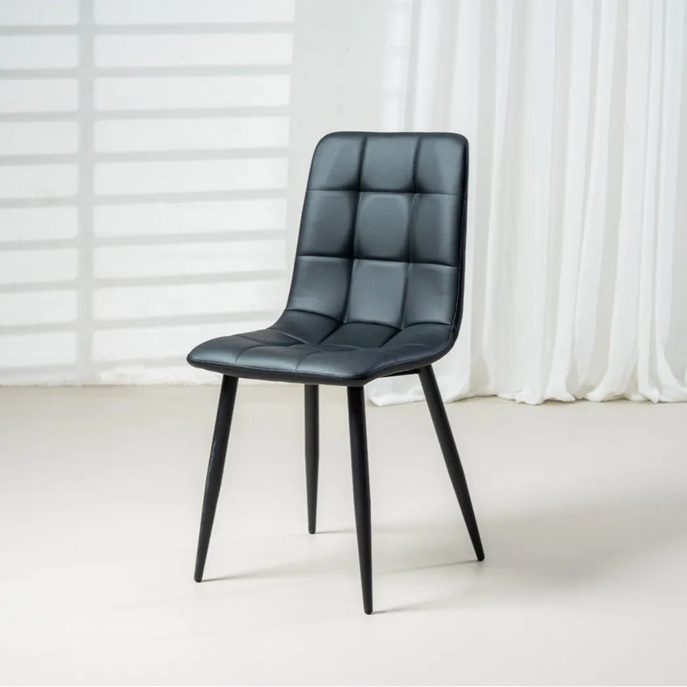 Jack Eco Leather Dining Chair in Black