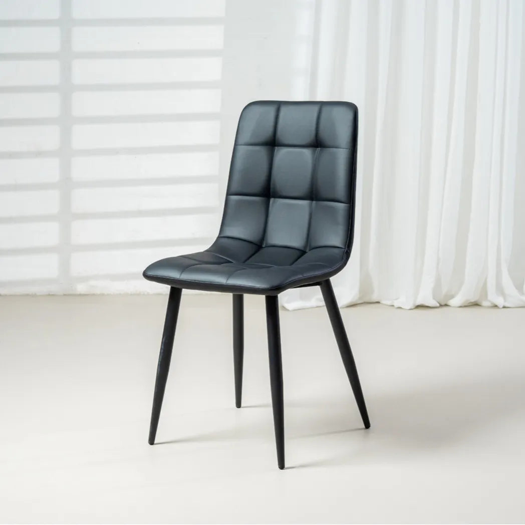 Jack Eco Leather Dining Chair in Black