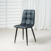 Jack Eco Leather Dining Chair in Black