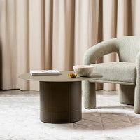 Jaffa 80cm Round Tempered Glass Coffee Table