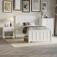 Jesse White 1 Drawer Bedside Table with Shelf