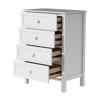 compare product Jesse Timber 4 Drawer Tallboy White