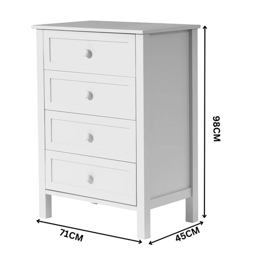 Jesse White 4 Drawer Tallboy