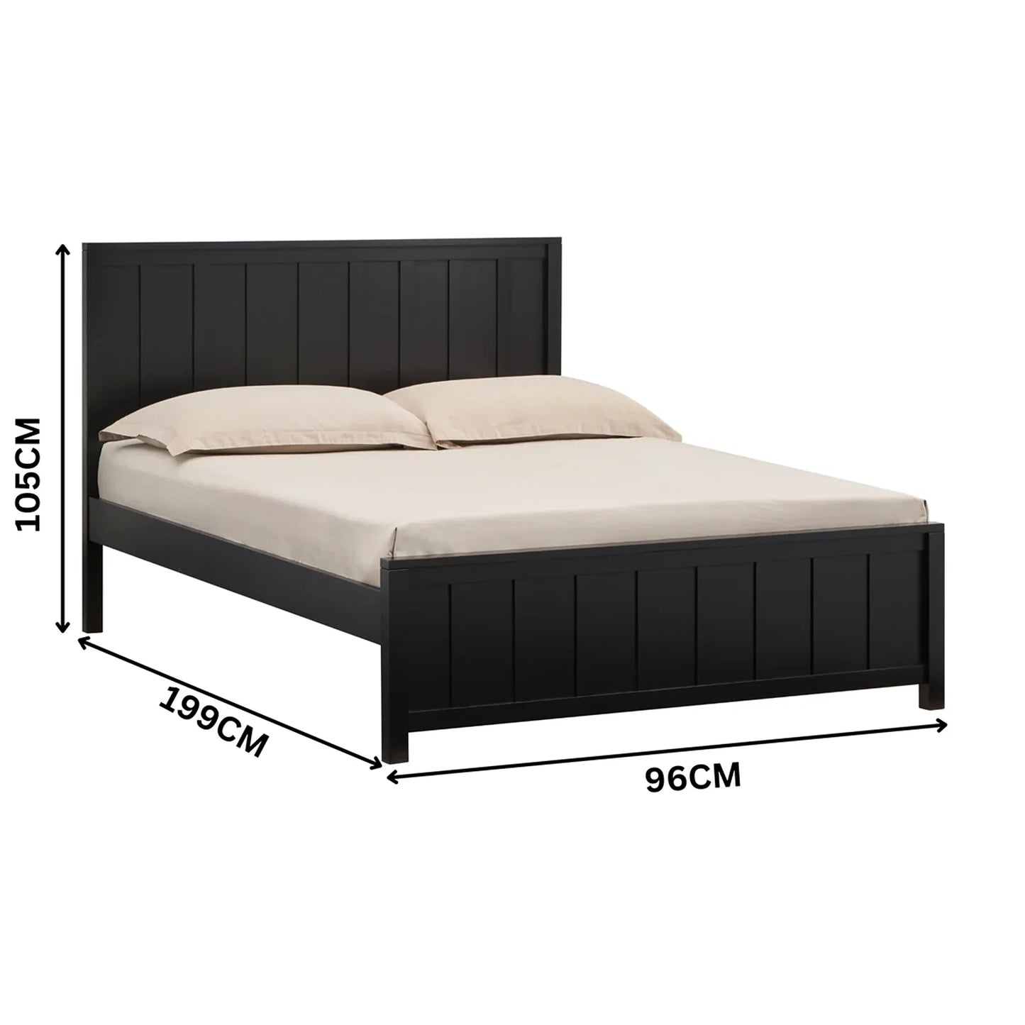 Jesse Timber Bed Frame Black