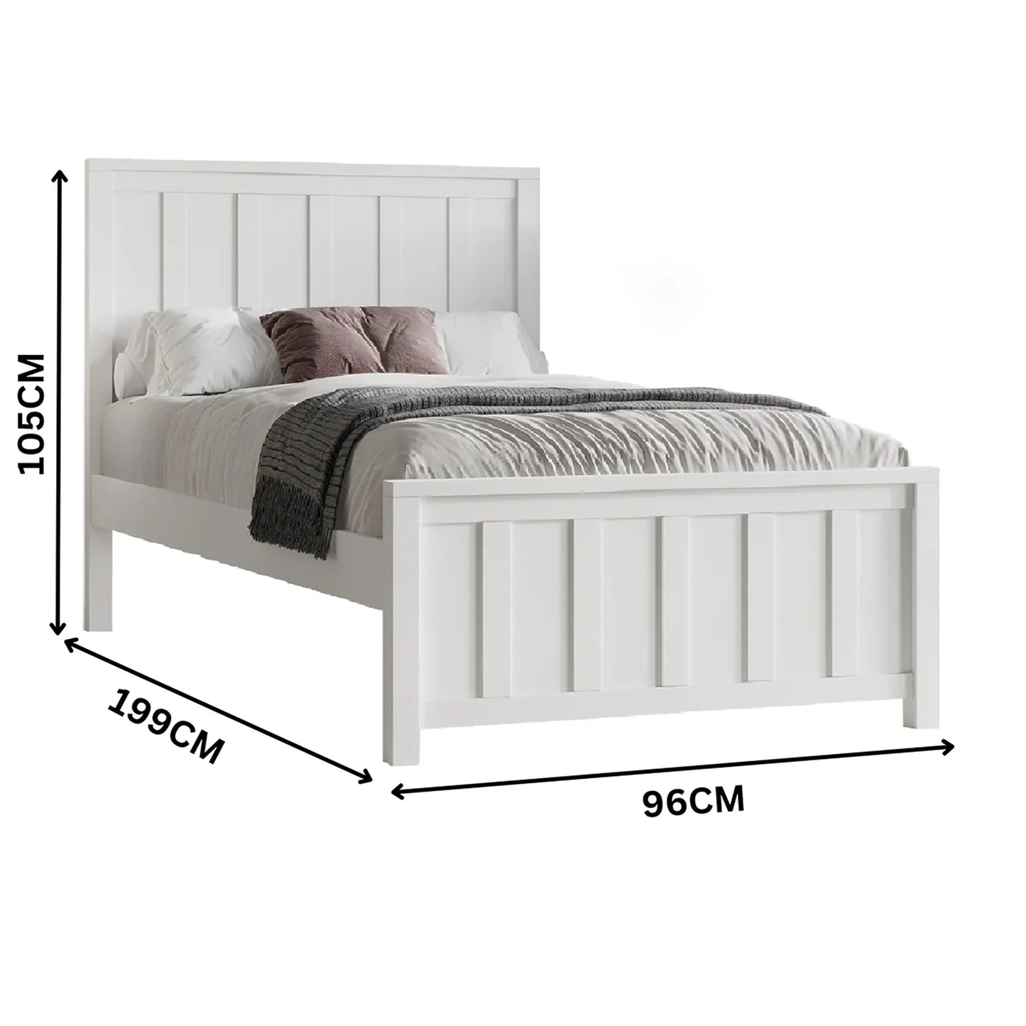 Jesse Timber Bed Frame White