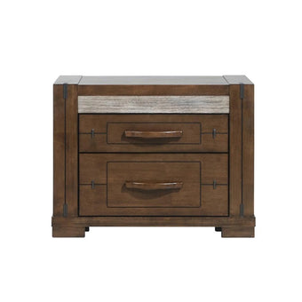 compare product Kentucky 2 Drawer Rustic Hardwood Bedside Table
