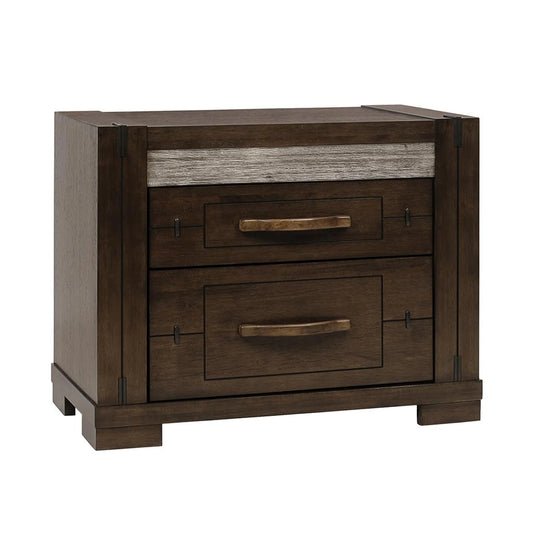 Kentucky 2 Drawer Rustic Hardwood Bedside Table