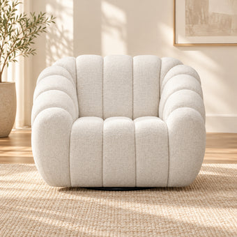 compare product Kenya Swivel Armchair - Beige