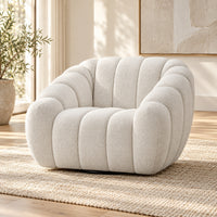 Kenya Swivel Armchair - Beige