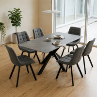 Lazio 7 Piece Ceramic Dining Suite