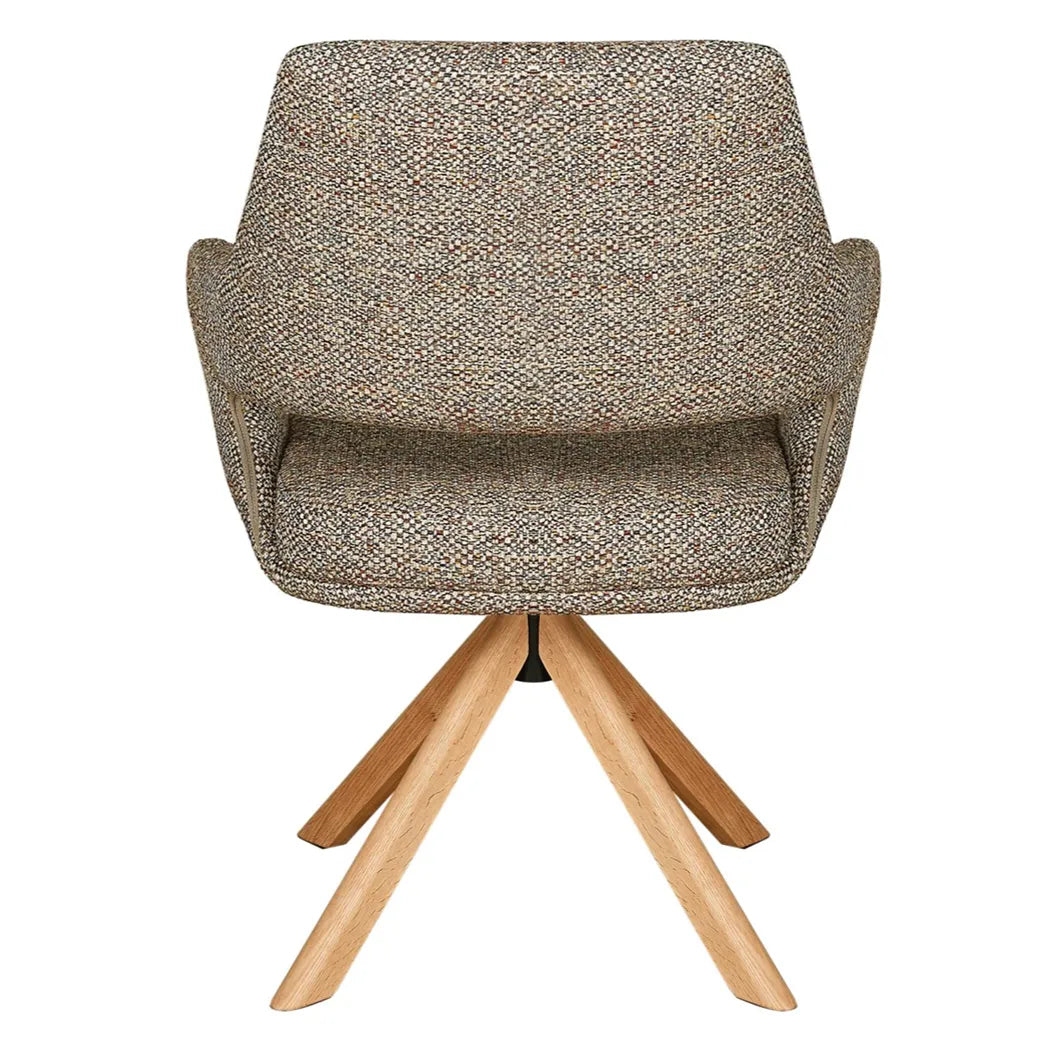 Leto Tweed Swivel Dining Chair