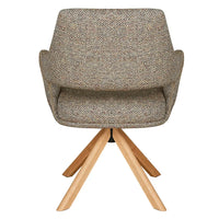 Leto Tweed Swivel Dining Chair