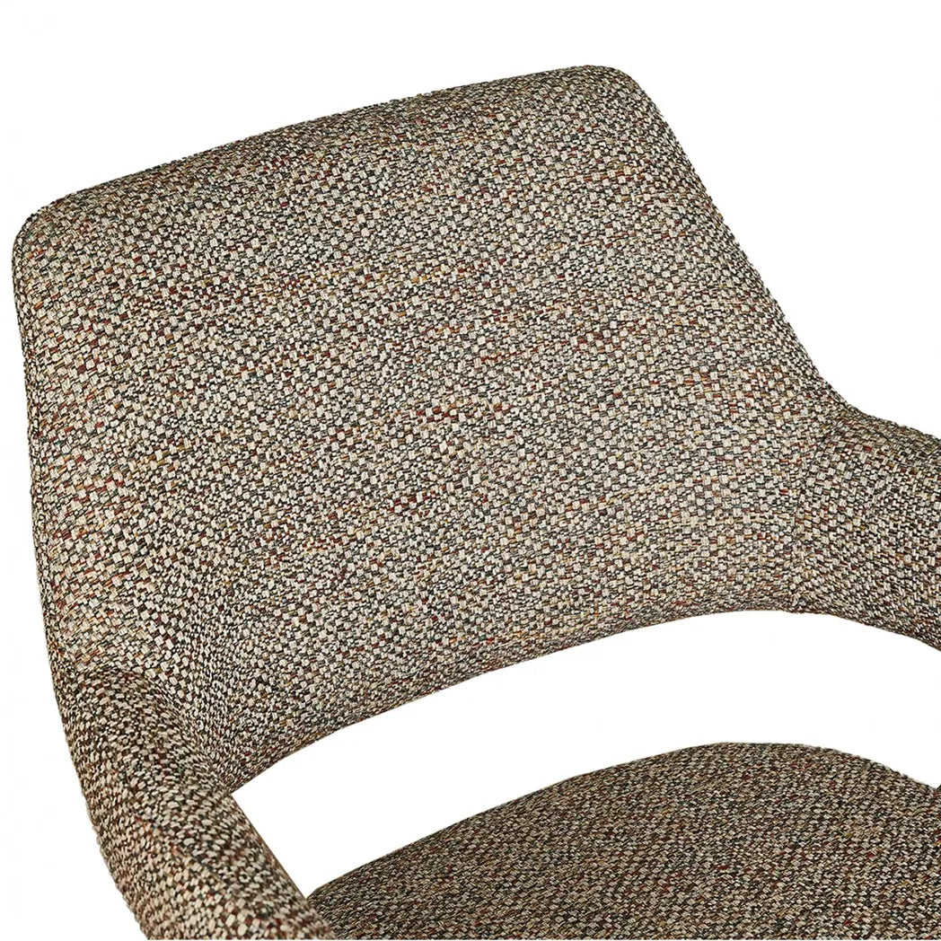 Leto Tweed Swivel Dining Chair