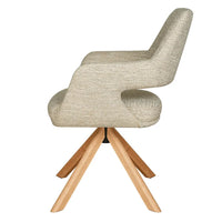 Leto Tweed Swivel Dining Chair