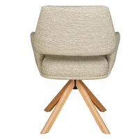 Leto Tweed Swivel Dining Chair