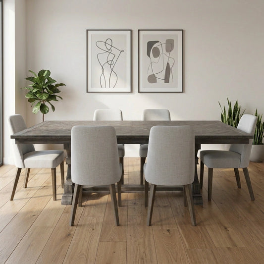 Lockwood 7 Piece French Provincial-Style Timber Dining Suite