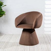 Lugarno Mohair Dining Chair in Chocolate