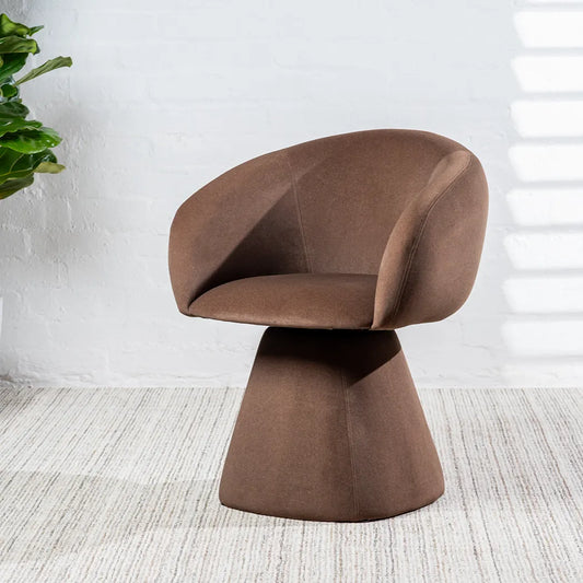 Lugarno Mohair Dining Chair in Chocolate