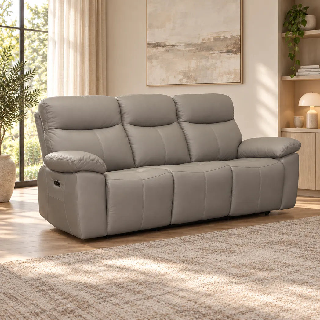 Marco Leather 3+1+1 Electric Recliner Suite