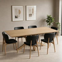 Maya 7 Piece American Oak Dining Suite