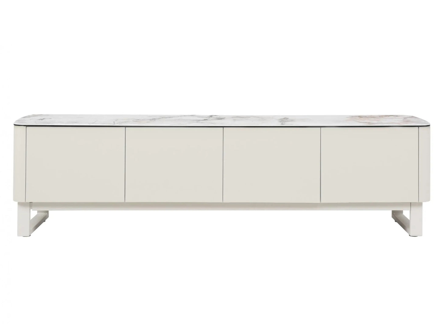 Messina 180cm Ceramic TV Unit - Milan White