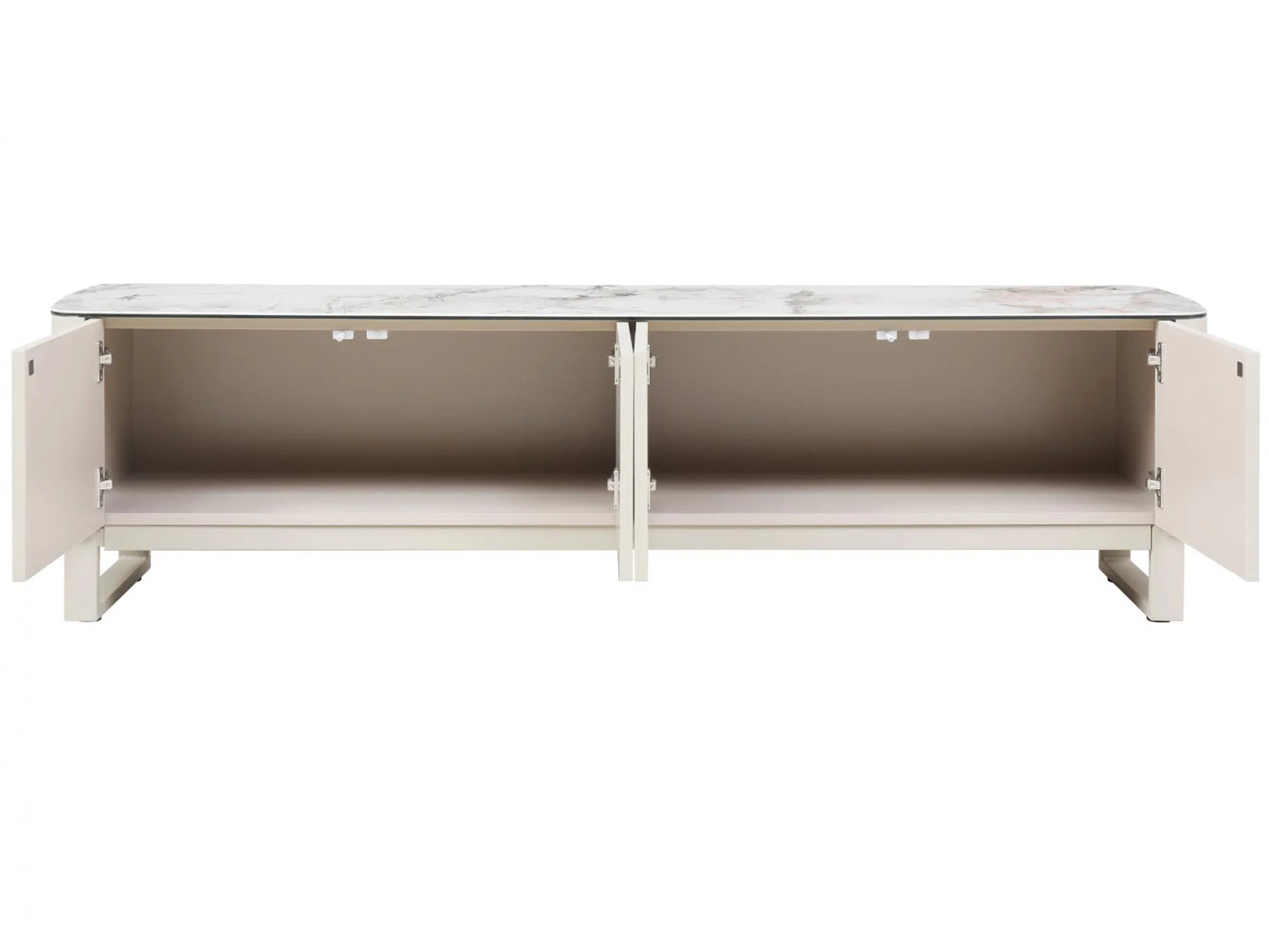 Messina 180cm Ceramic TV Unit - Milan White