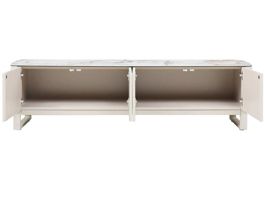 Messina 180cm Ceramic TV Unit - Milan White