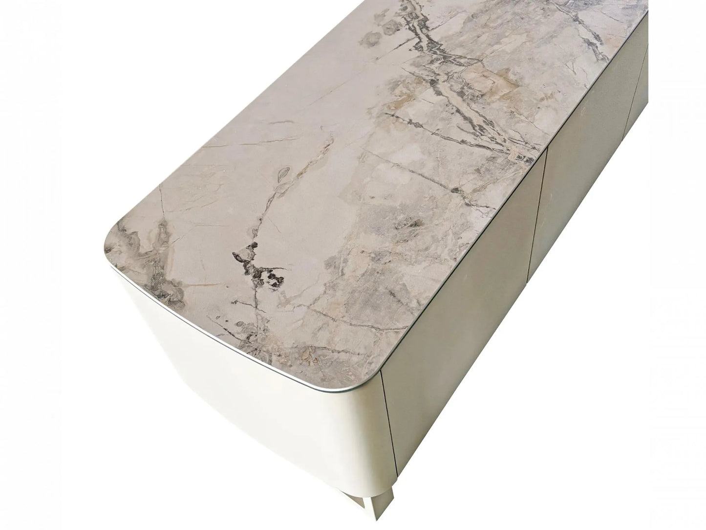 Messina 180cm Ceramic TV Unit - Milan White