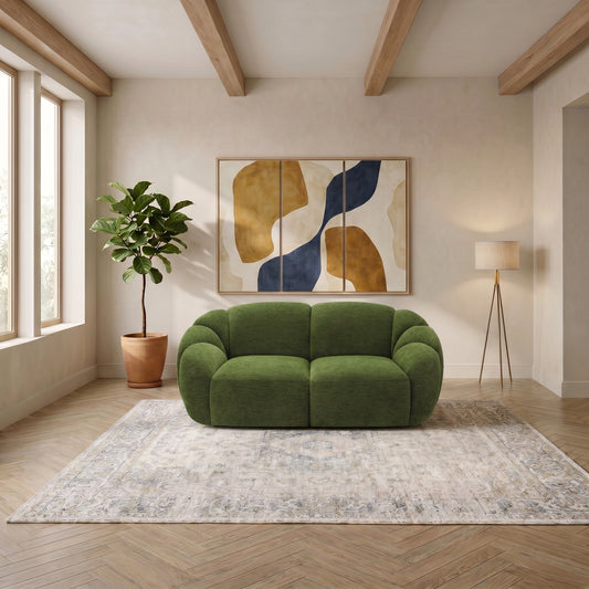 Milano 2 Seater Sofa in Green
