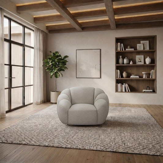 Milano Swivel Armchair in Beige