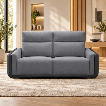 compare product Momba 2 Seater Electric Recliner Lounge - Grey